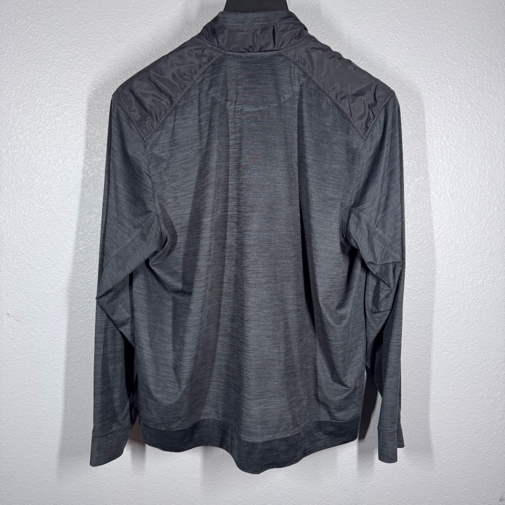 Tommy Bahama IslandZone Mens Large Gray Heather Quarter Zip Pullover Jacket - Picture 4 of 8